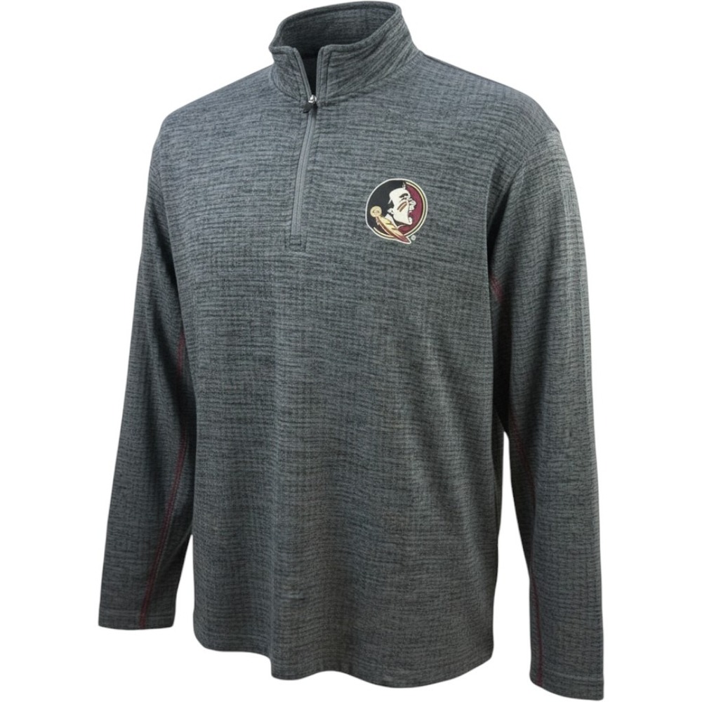 Rivalry Threads Florida State Seminoles 1/4 Zip Gray Knit Shirt Mens Medium NEW